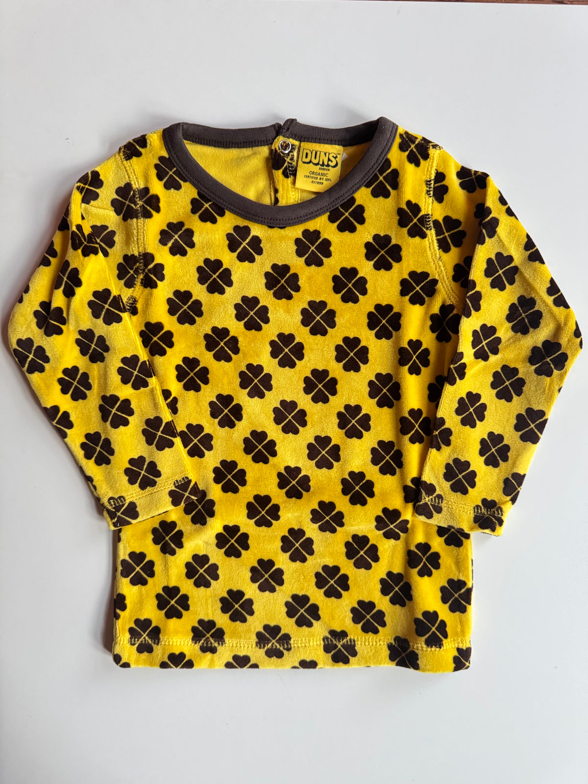 Duns Sweden - SET Pants + Longsleeve VELOURS Clover Yellow