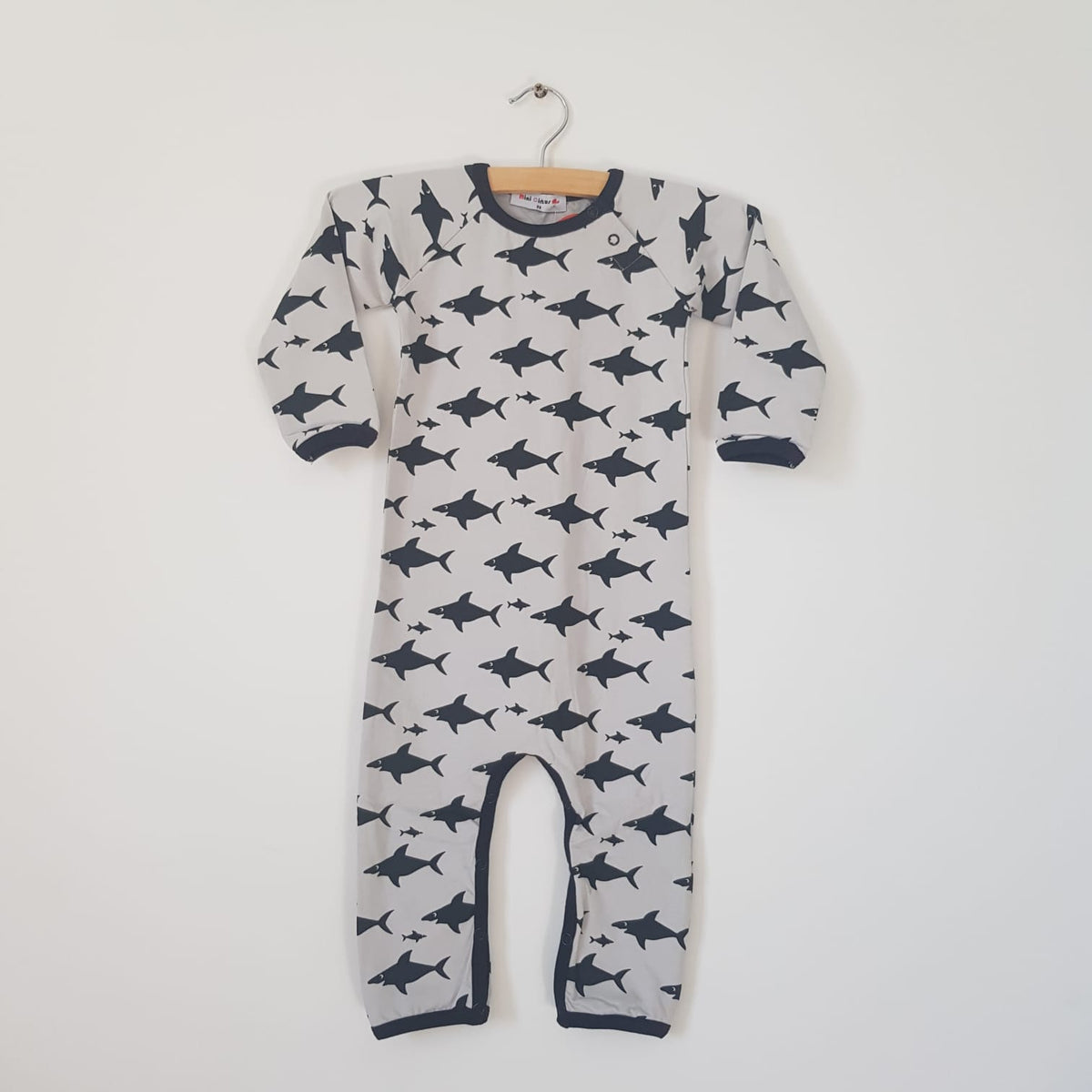 Mini Cirkus - Jumpsuit Shark Grey Black Pak Haaien Grijs Zwart
