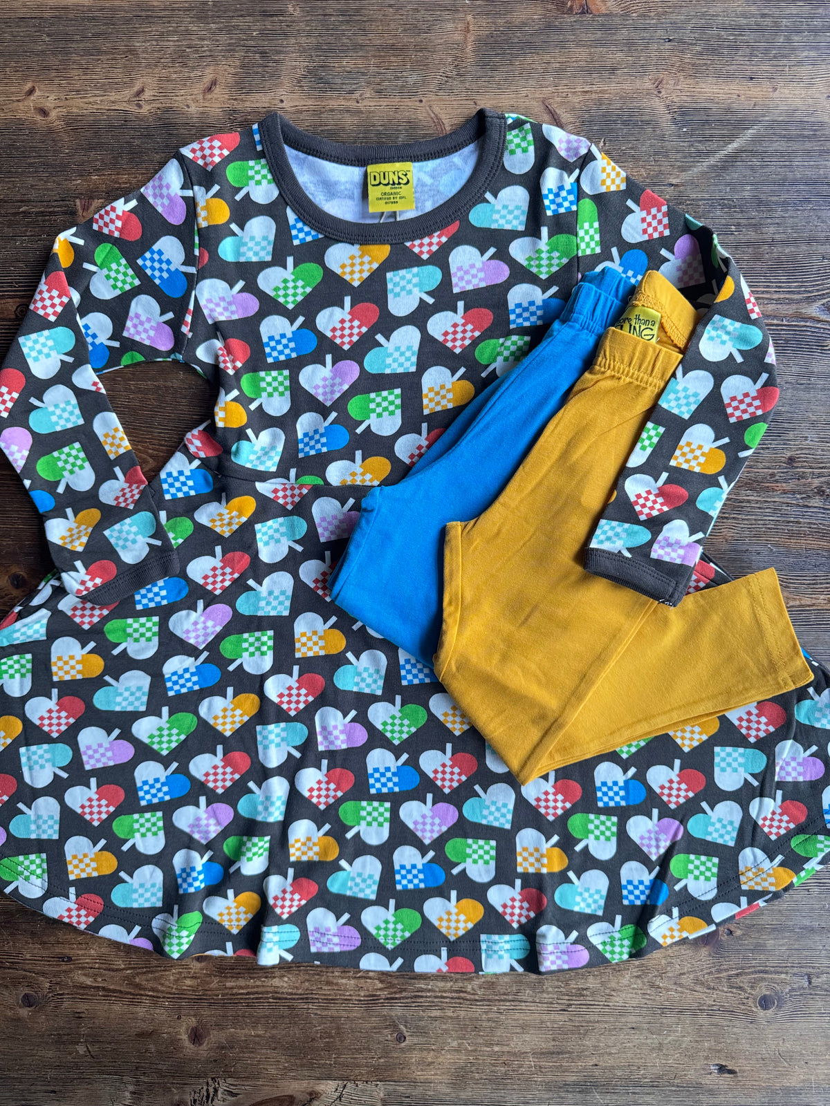 Duns Sweden - Longsleeve Skaterdress Hearts