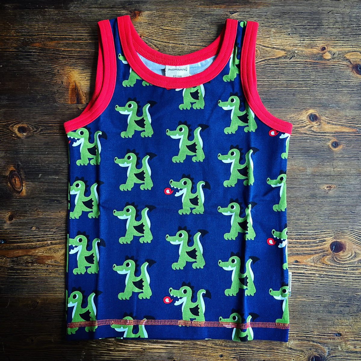 Maxomorra Tanktop Dragon - Hemdje Draken Draakjes