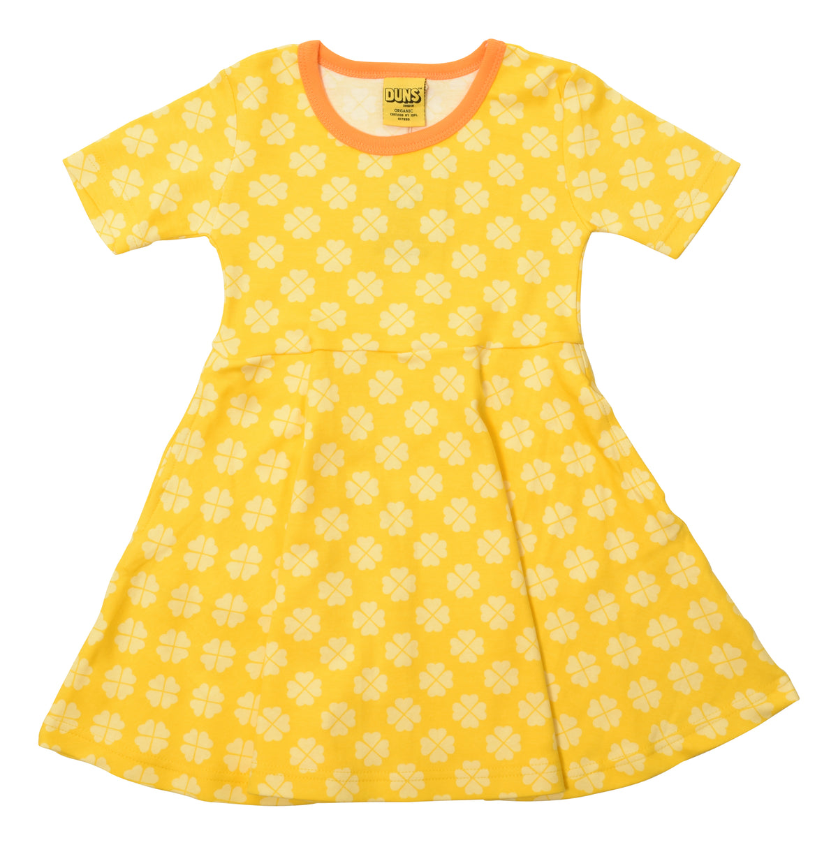 Duns Sweden - Shortsleeve Skaterdress Clover Dandelion Yellow