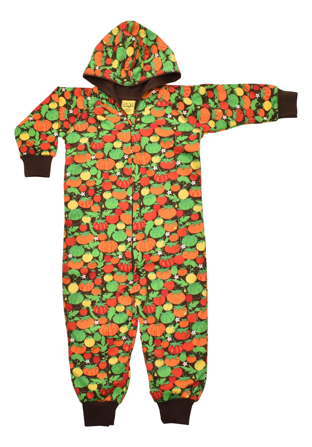 Duns Sweden - Onesie - Hooded Suit Tomatoes Brown