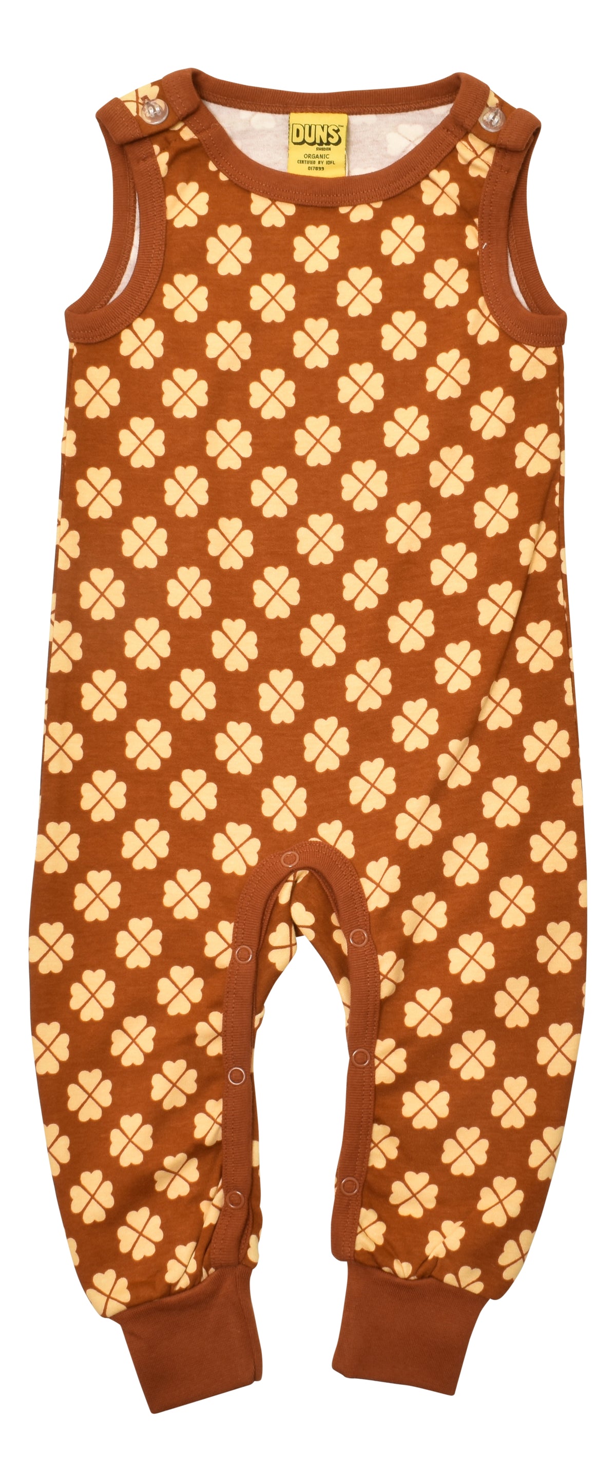 Duns Sweden - SET Dungarees + Babycap Clover Brown