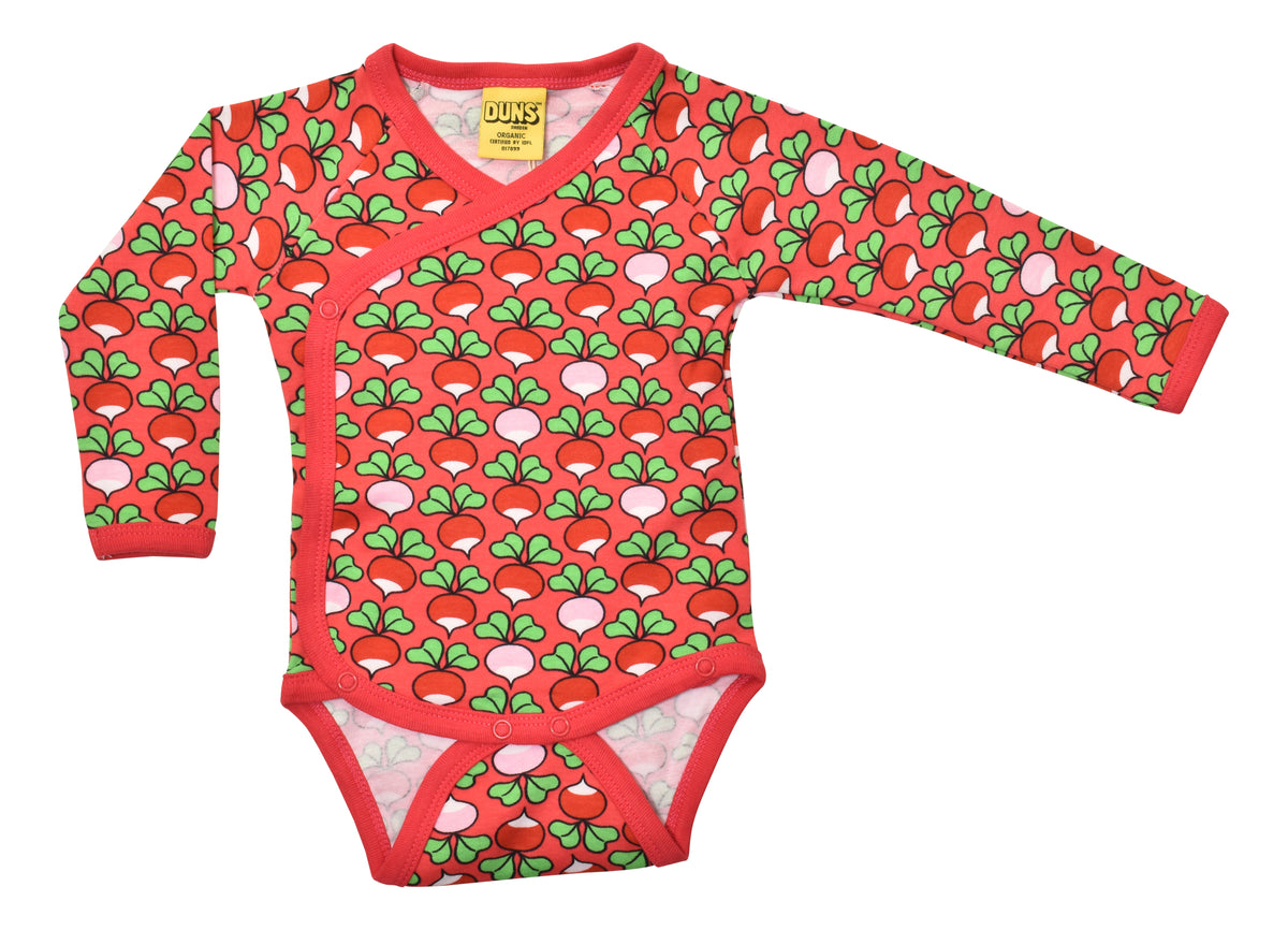 Duns Sweden - Wrap Body - Kimono/Overslag Romper Multi Radish Rouge Red