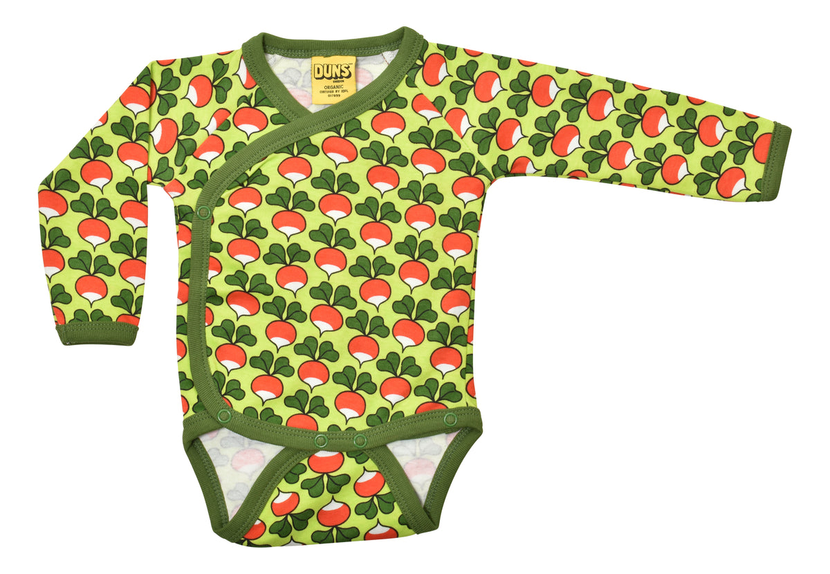 Duns Sweden - Wrap Body - Kimono/Overslag Romper Radish Tender Shoots Green