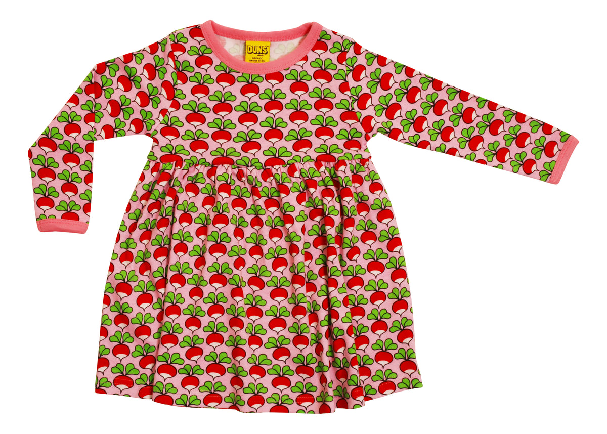 Duns Sweden - Longsleeve Gatherdress Radishes Prism Pink