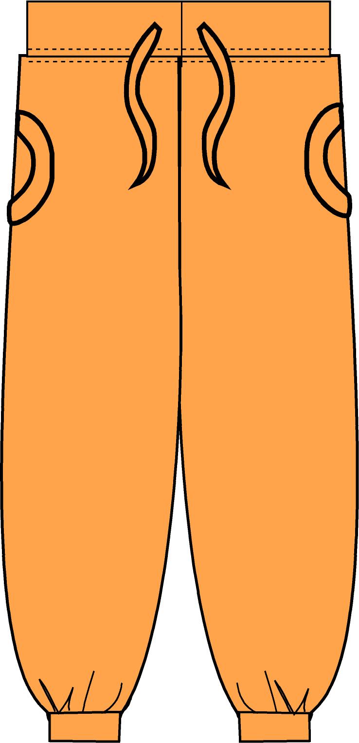 Duns Sweden Pants Terry Blazing Orange Badstof Broek Oranje