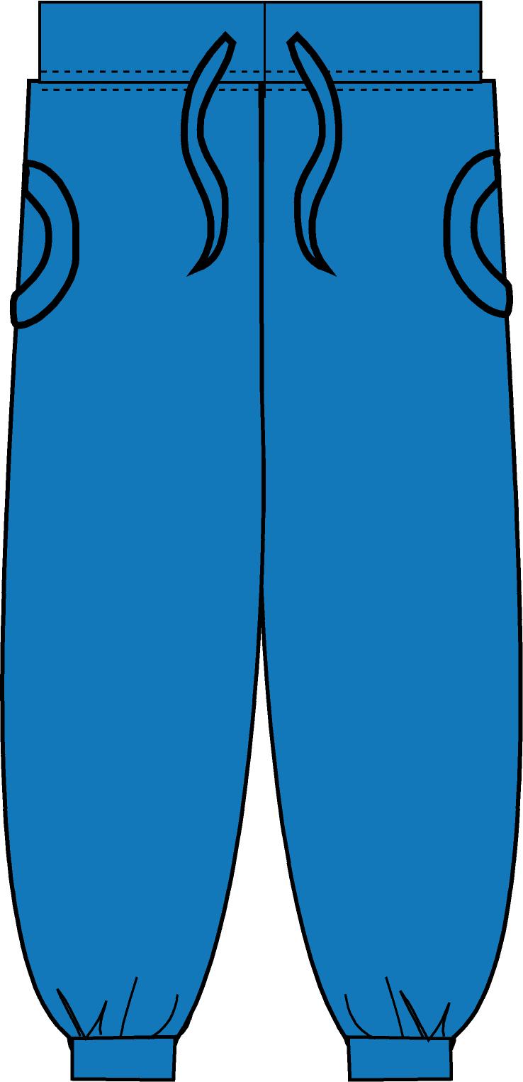 Duns Sweden Pants Terry French Blue Badstof Broek Blauw