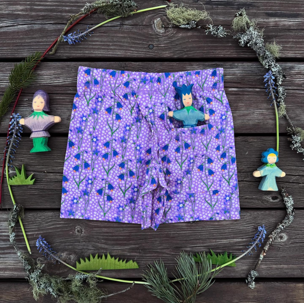 Duns Sweden Shorts Korte Broek Bluebells Light Purple