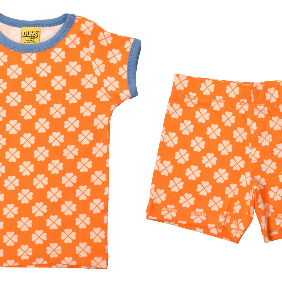 Duns Sweden - SET B: T-Shirt + Shorts Clover Vibrant Orange
