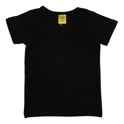 More Than A Fling T Shirt Solid Black Zwart