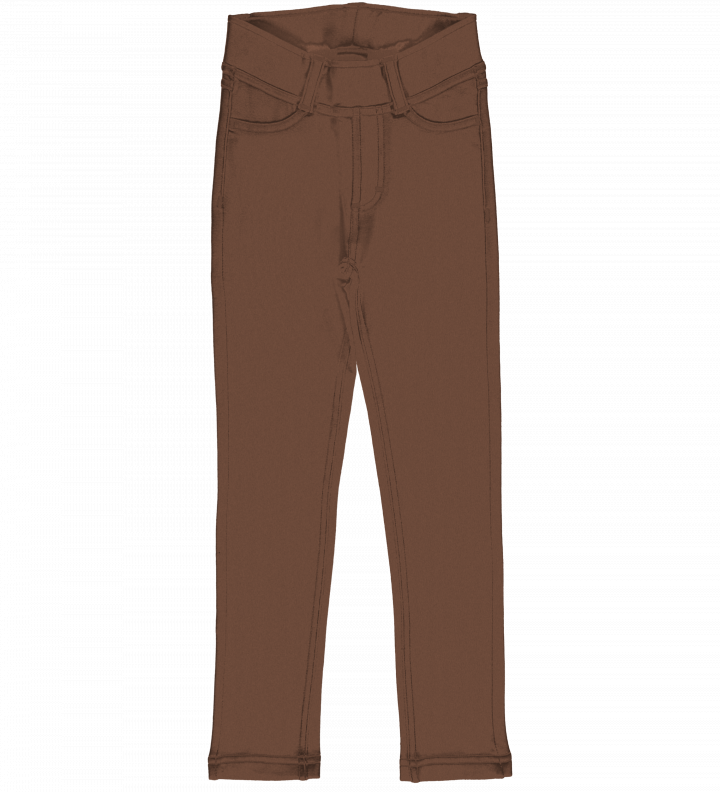 Maxomorra - Treggins Sweat Solid Brown - Tregging Effen Bruin