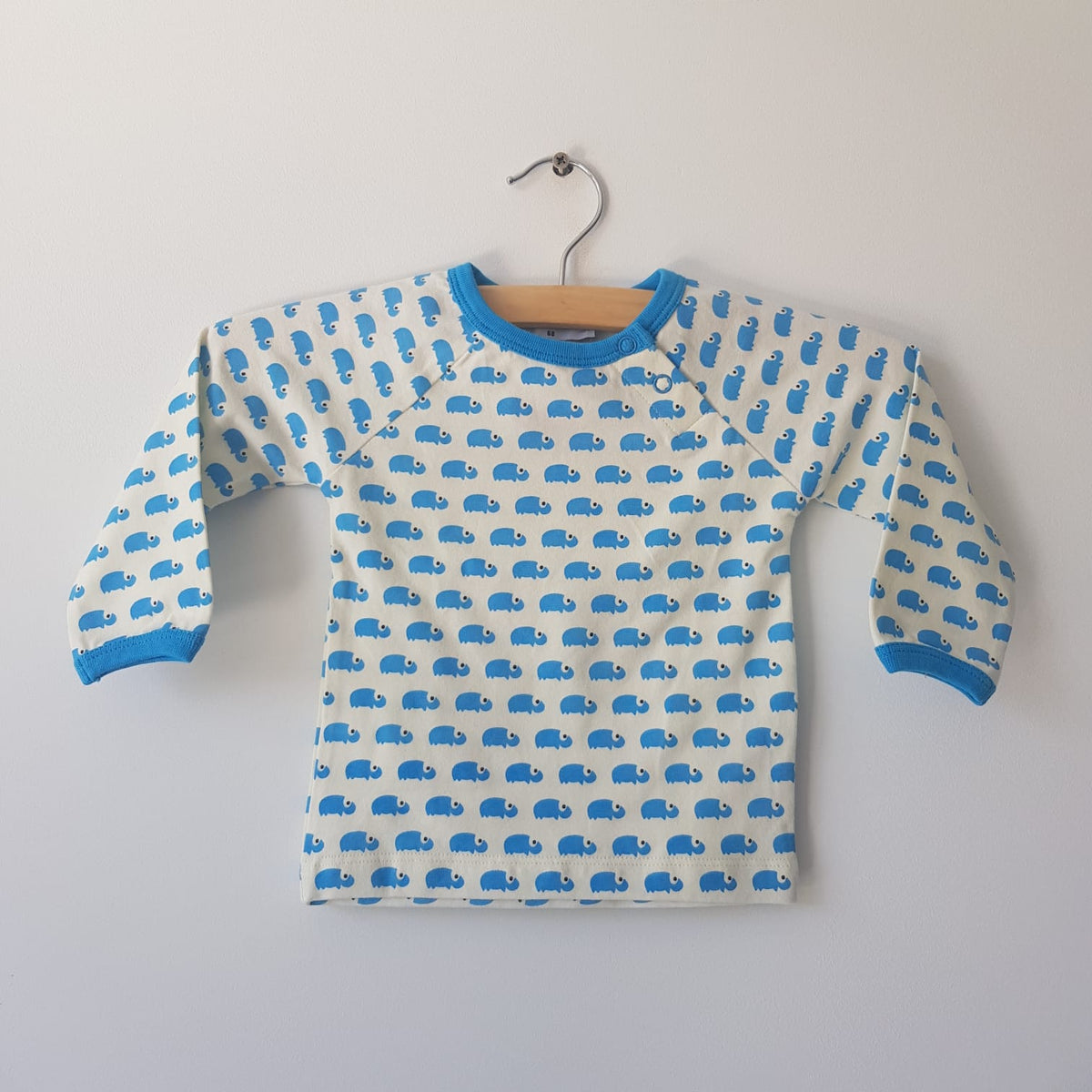 Mini Cirkus - Longsleeve Logo Hippo Dresden Blue Nijlpaard Blauw