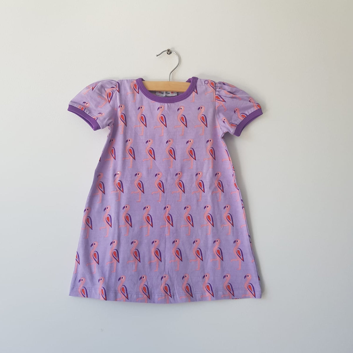 Mini Cirkus - Dress Short Sleeve Flamingo Lavender Pink Dress Short Sleeve Lilac Pink