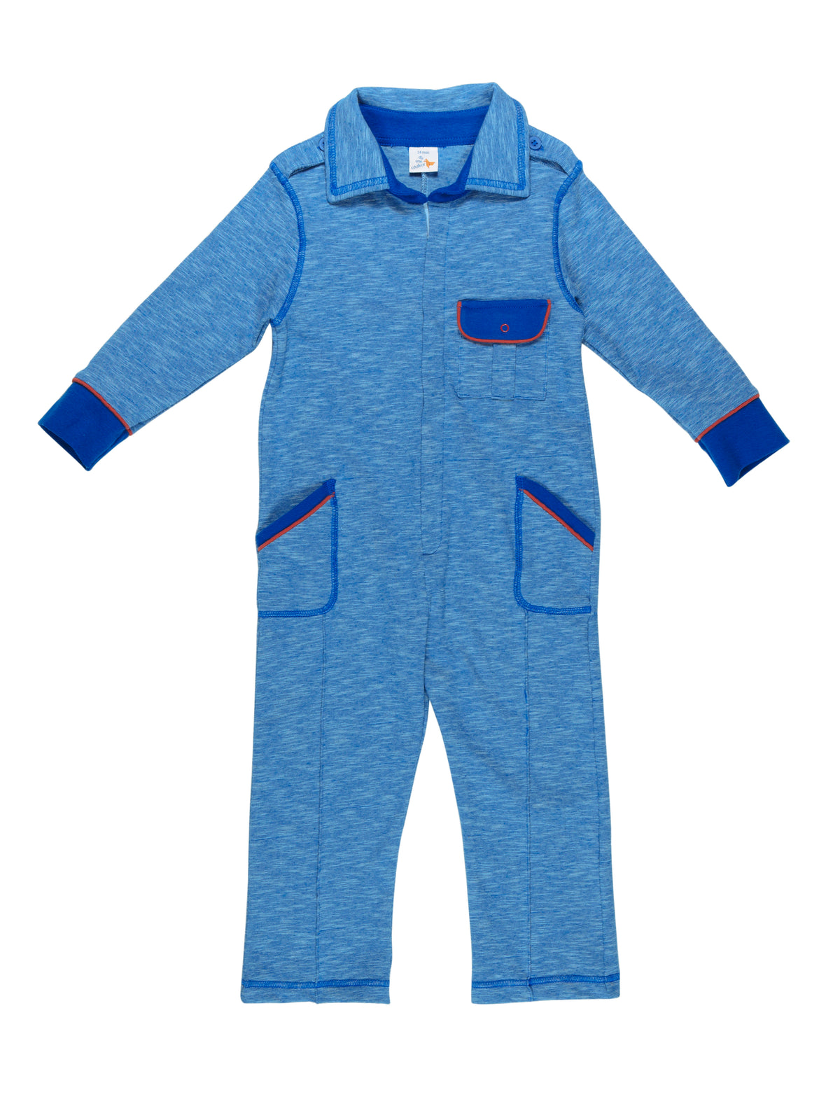 Dis une Couleur - Overall Zipsuit Worker Longsleeve Combin Blue Blauw