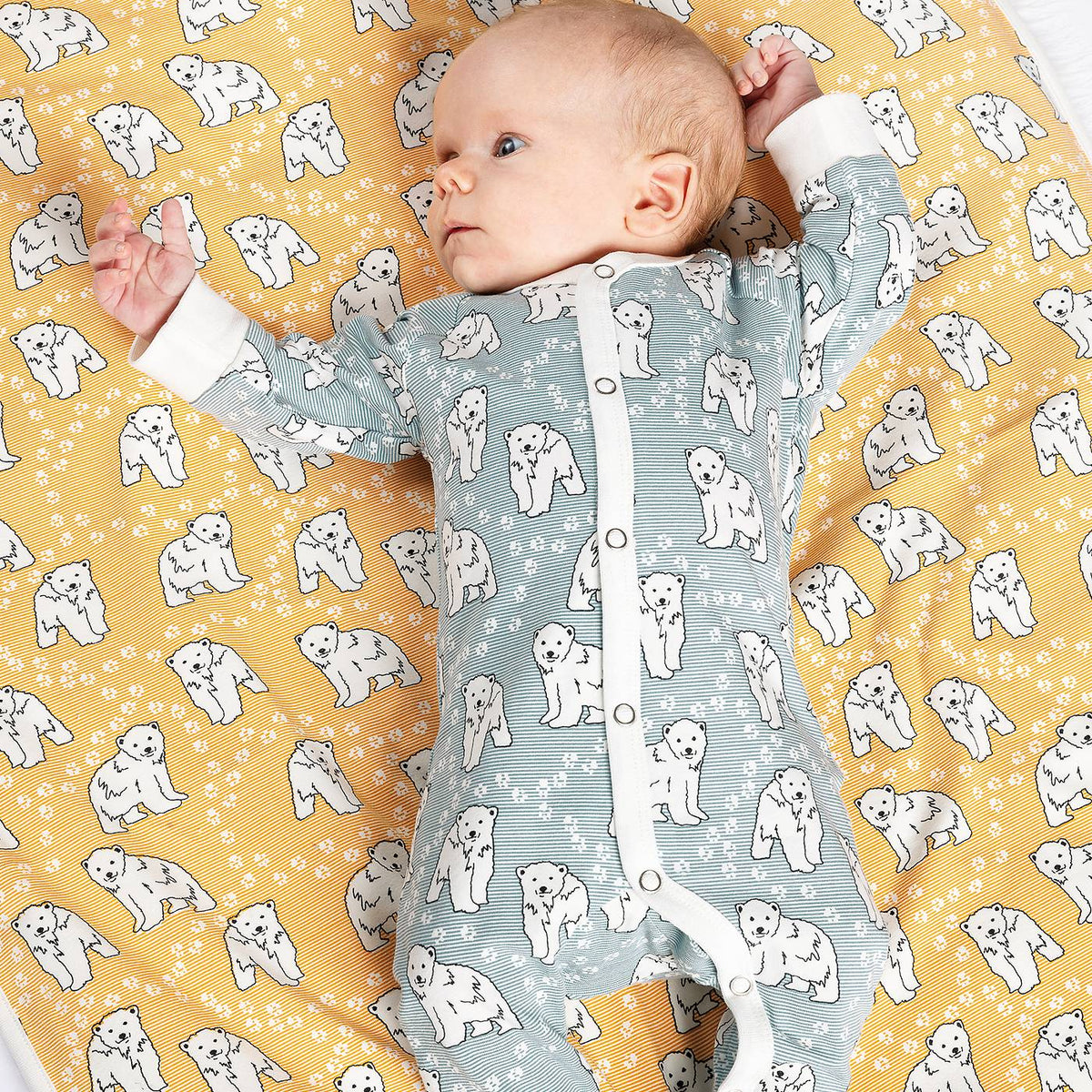 Villervalla - Baby Blanket Polar Bear - Ijsbeer Honing Geel