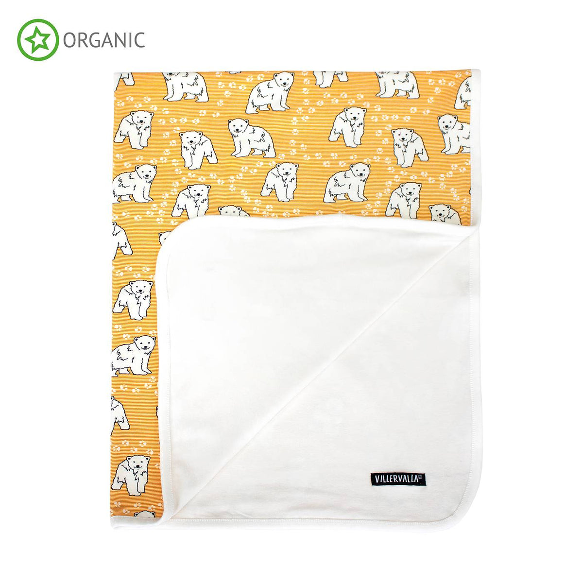 Villervalla - Baby Blanket Polar Bear - Ijsbeer Honing Geel