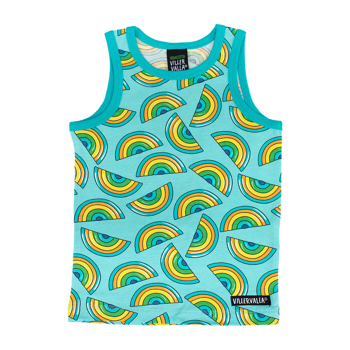 Villervalla - Tanktop Rainbow Reef - Hemdje Regenbogen Turquoise