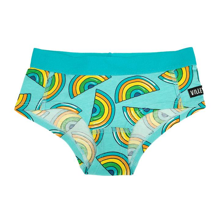 Villervalla - Hipsters Rainbow Reef - Onderbroek Regenbogen Turquoise