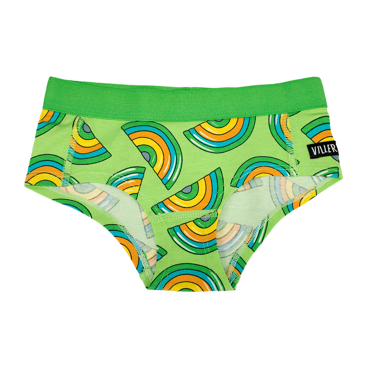 Villervalla - Hipsters Rainbow Pea - Onderbroek Regenbogen Groen