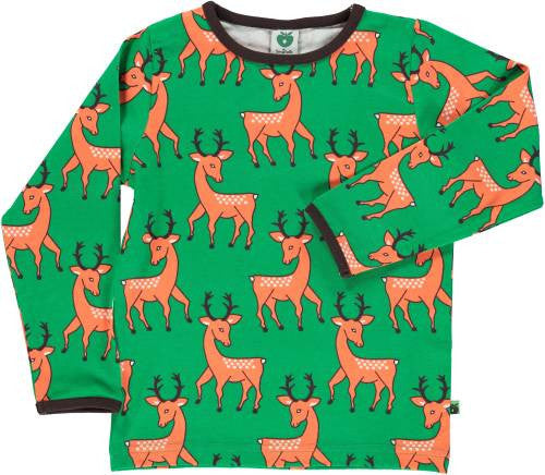 Smafolk - Longsleeve Green Orange Deer - Deer