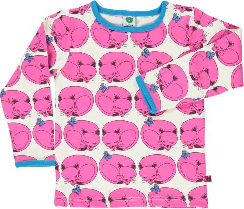 Smafolk - Longsleeve Ecru Pink Cats - Cats