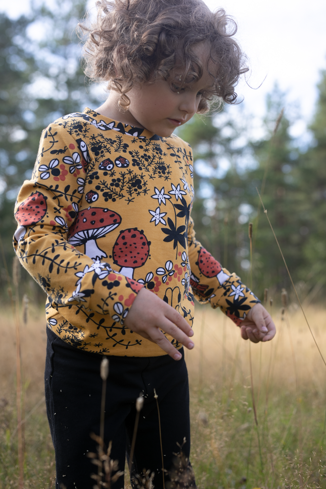 PaaPii - Alpi Sweatshirt Moss Path Ocre - Autumn Forest Sweater