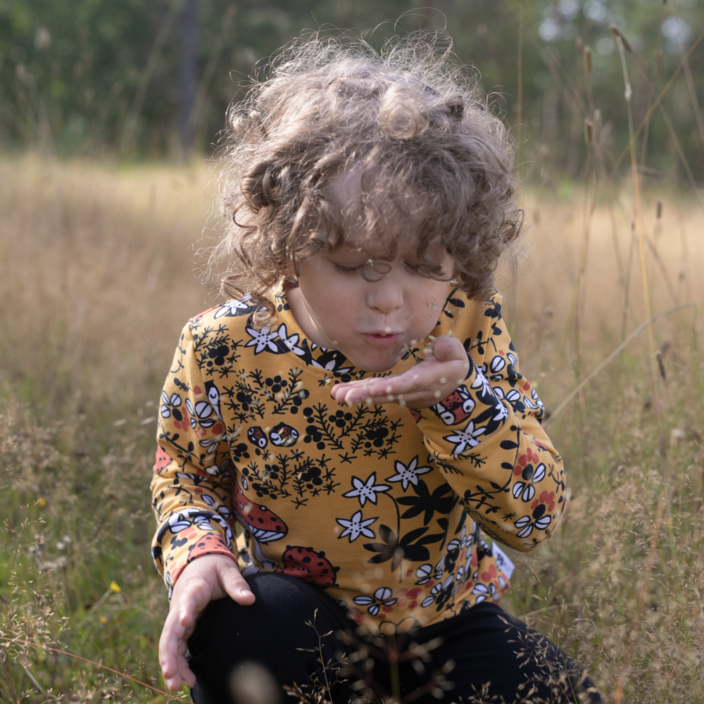 PaaPii - Alpi Sweatshirt Moss Path Ocre - Autumn Forest Sweater