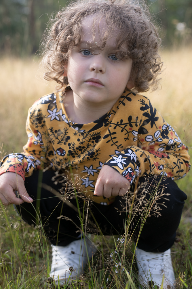 PaaPii - Alpi Sweatshirt Moss Path Ocre - Autumn Forest Sweater