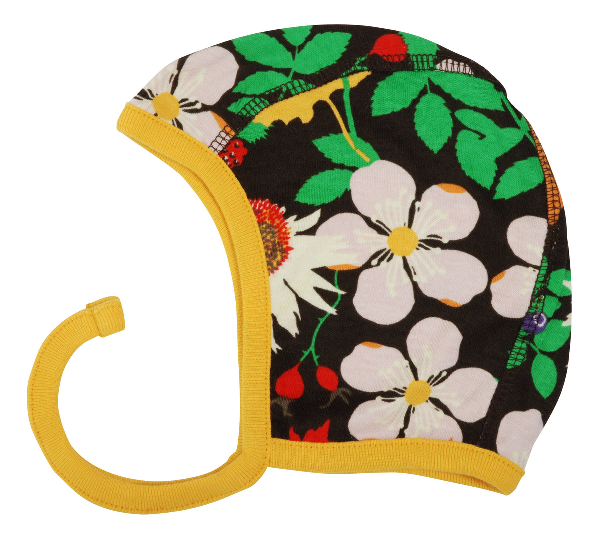 Duns Sweden - Babycap Autumn Flowers Brown - Bow hat Autumn Flowers Brown