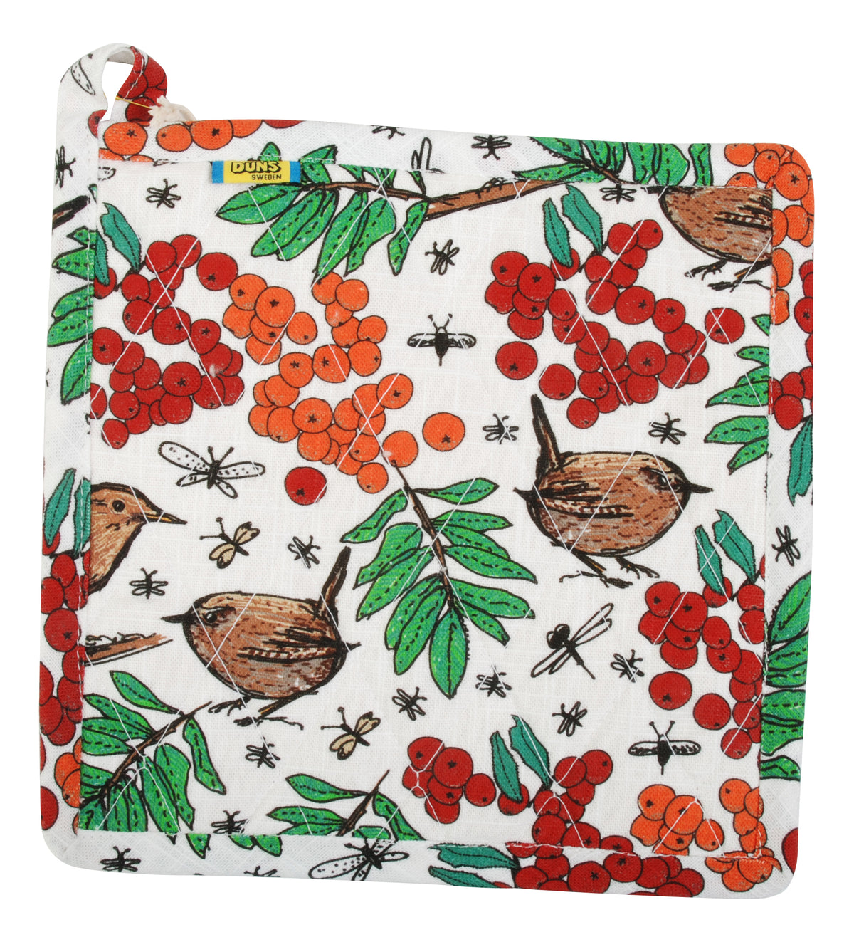 Duns Sweden Potholder Rowanberry - Pannenlap Lijsterbessen &amp; Winterkoninkjes