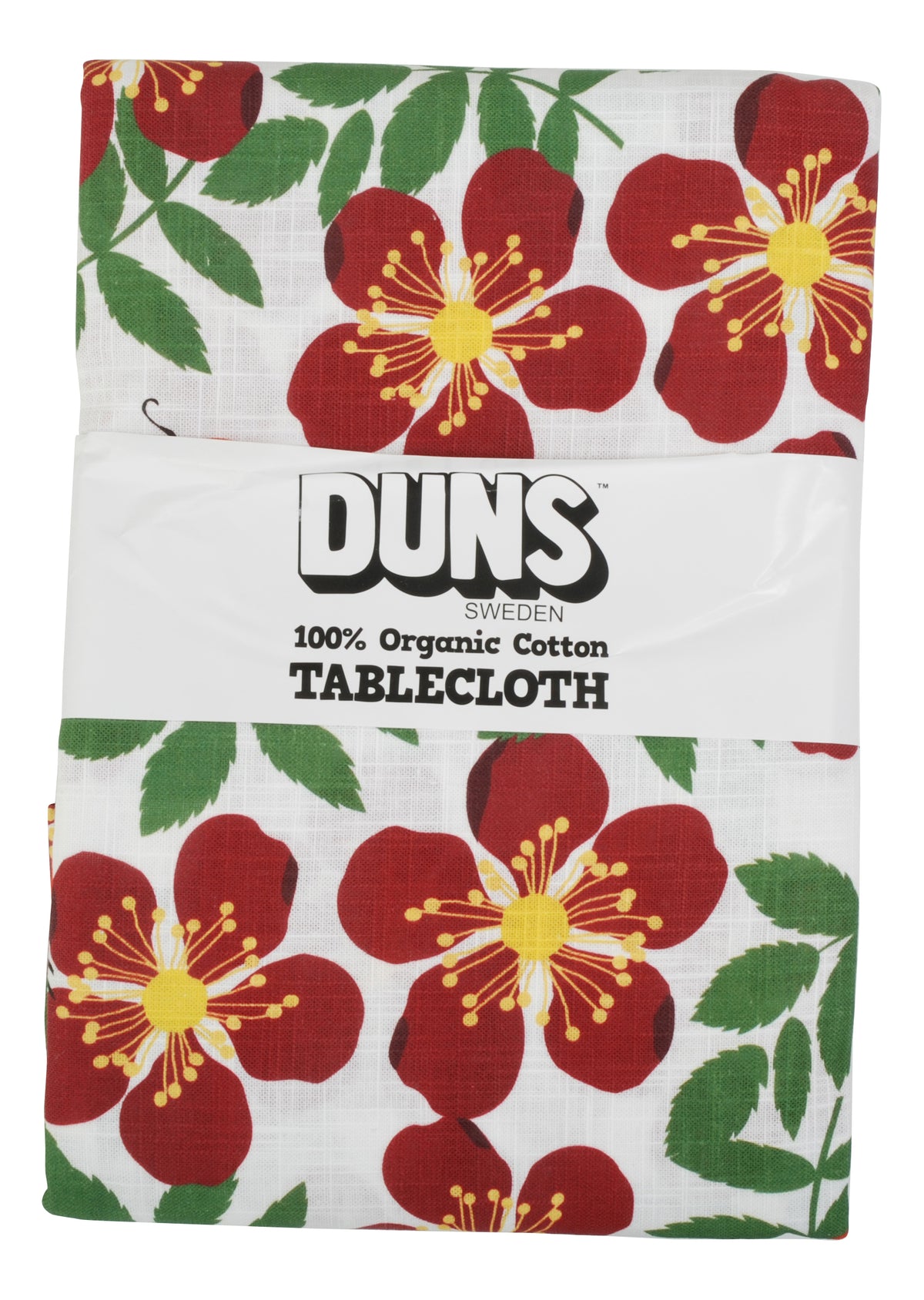 Duns Sweden Tablecloth Linen Rosehip Red - Linen Tablecloth Rosehips Red