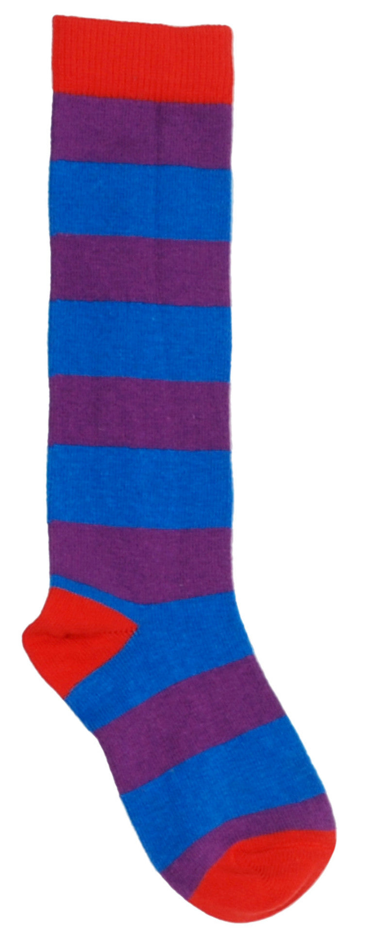 Duns Sweden Kniekousen Gestreept Paars/Blauw Kneesocks
