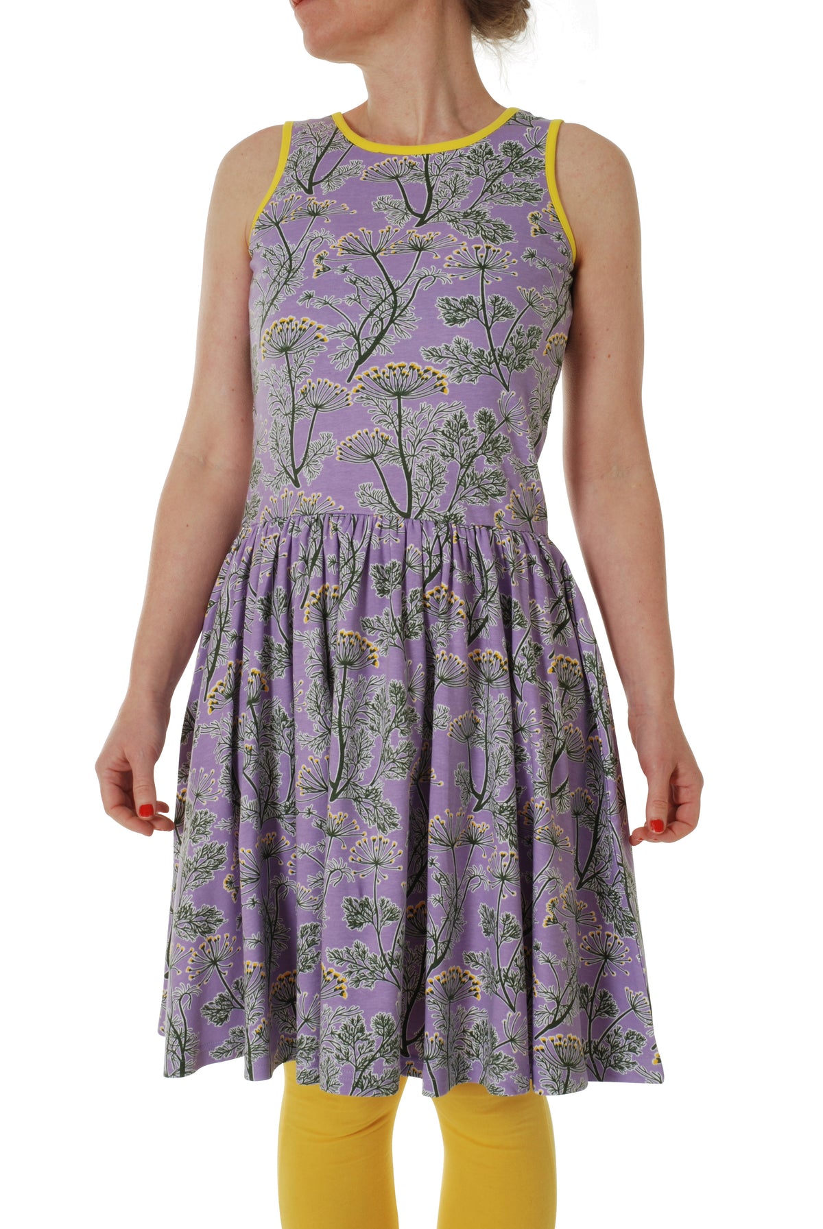 Duns Sweden ADULTS - Sleeveless Gather Dress Dill Violet - Dill Lilac