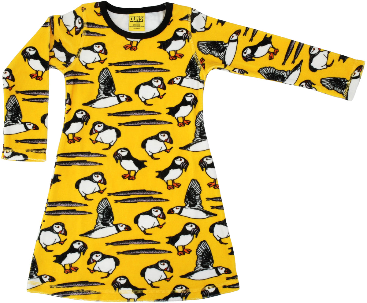 Duns Sweden - Longsleeve Dress Puffins Organic Velours