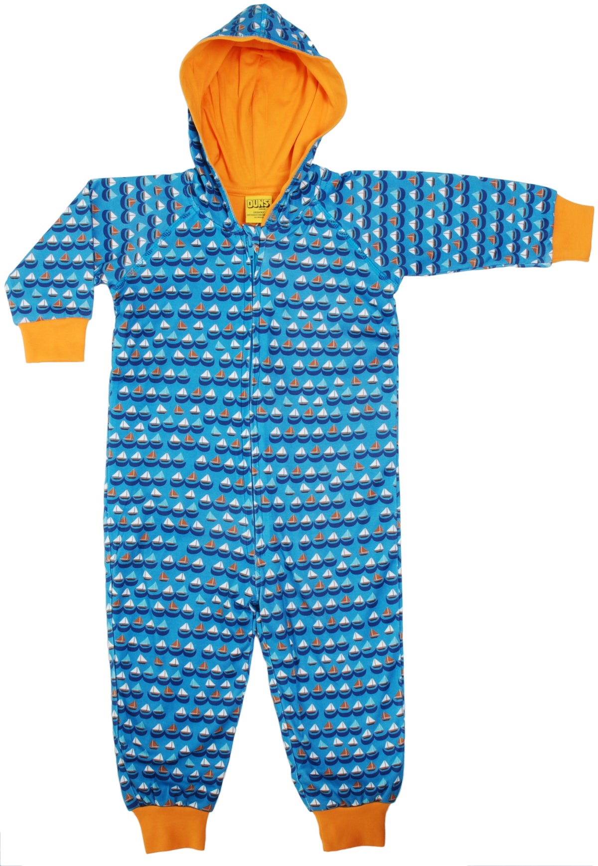 Duns Sweden - Onesie Sailing Boats Blue - Lined Suit Sailing Boats Blue