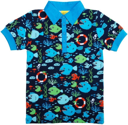 Duns Sweden T-Shirt Collar Under the Sea - Polo shirt Sea