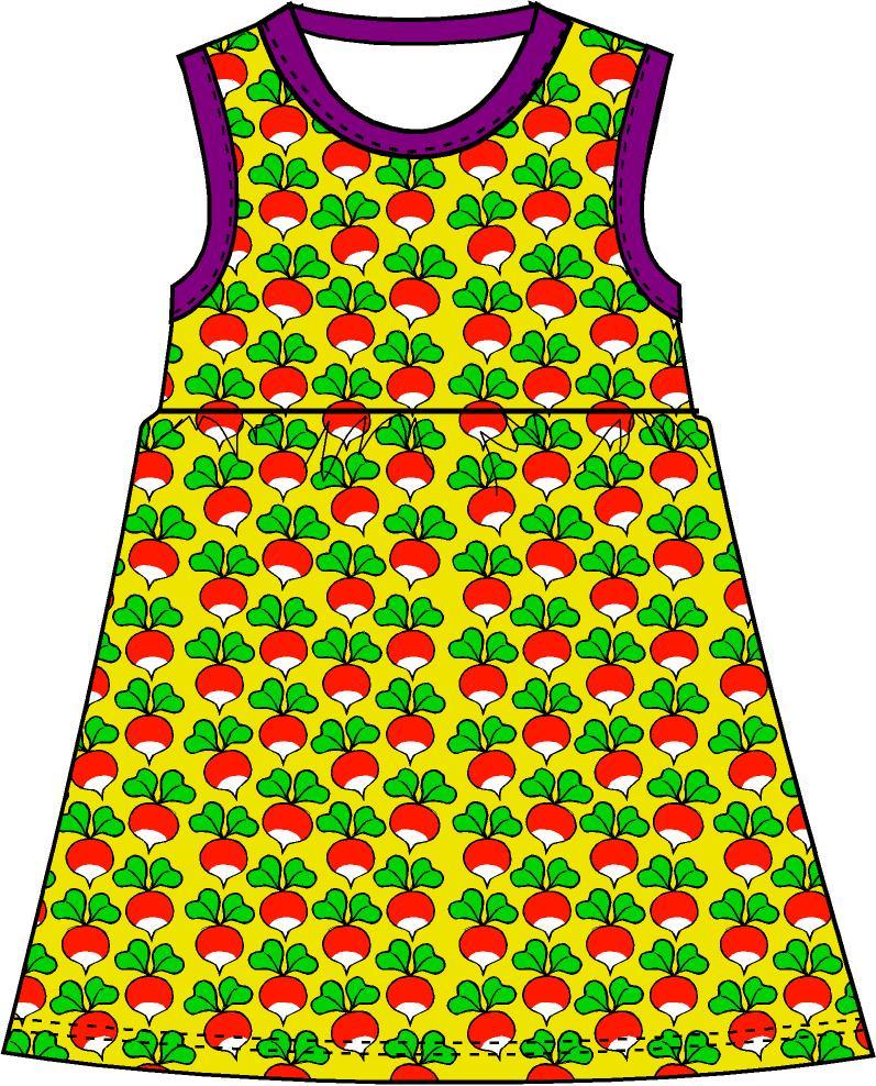 Duns Sweden - Sleeveless Gather Dress/Swiss Dress Radish Yellow