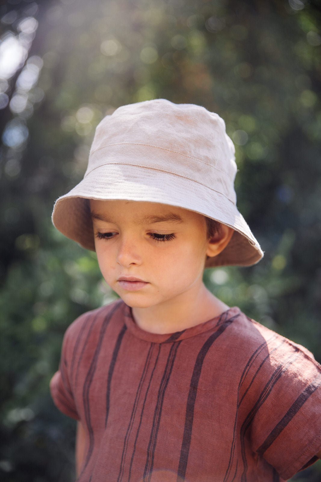 Matona Arlo T-Shirt Sienna Striped - Linen Shirt Striped