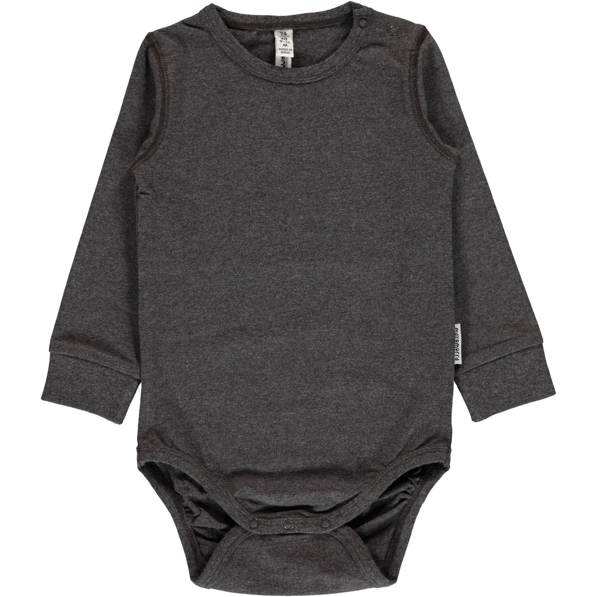 Maxomorra Body Grey Melange Dark - Romper Dark Grey