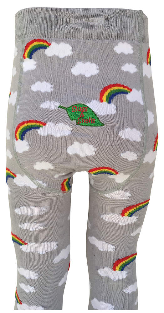민달팽이와 달팽이 - 타이츠 폭풍우 구름과 무지개 - Maillot Regenboog