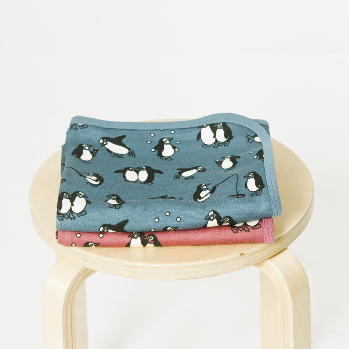 Smafolk WOOL Blanket Pinguin Blue Stone