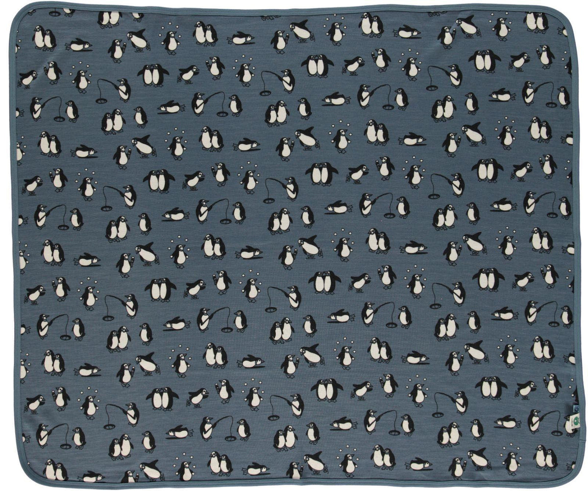 Smafolk WOOL Blanket Pinguin Blue Stone