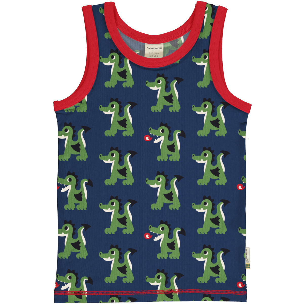Maxomorra Tanktop Dragon - Hemdje Draken Draakjes