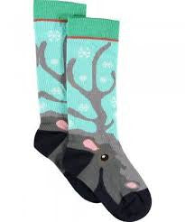 Ubang Knee Sock Reindeer Mint - Chatterbox Kneesocks Reindeer