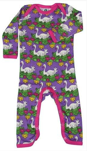Smafolk - Jumpsuit Birds - Purple suit swans