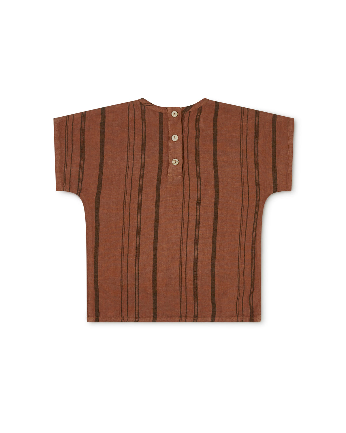 Matona Arlo T-Shirt Sienna Striped - Linen Shirt Striped