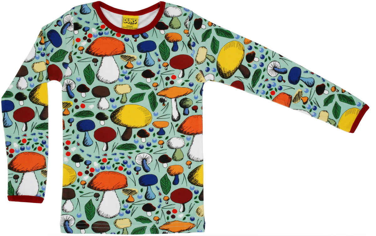 Duns Sweden - ADULT Longsleeve Mushroom Forest Jade - Mushrooms