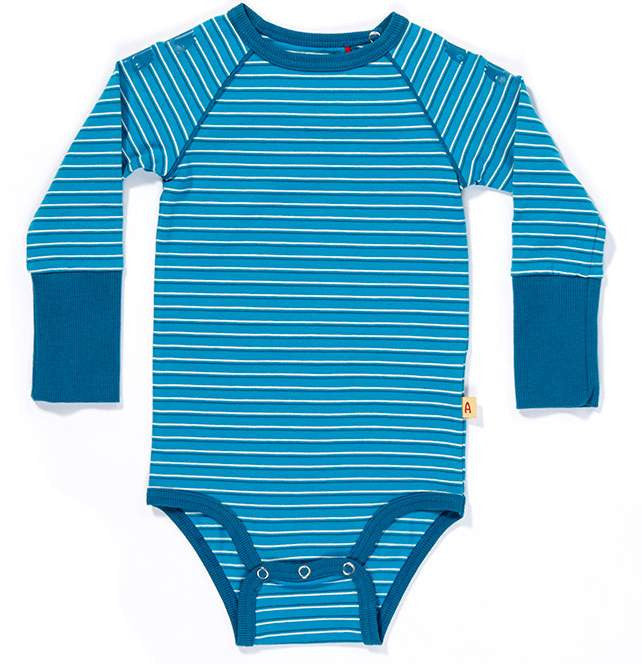 Albababy - Body Claudi - Blue striped long sleeve romper